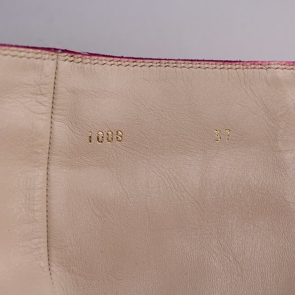 Dsquared2 Pink Leather Knee High Full Zip Boots #137 - Picture 12 of 13